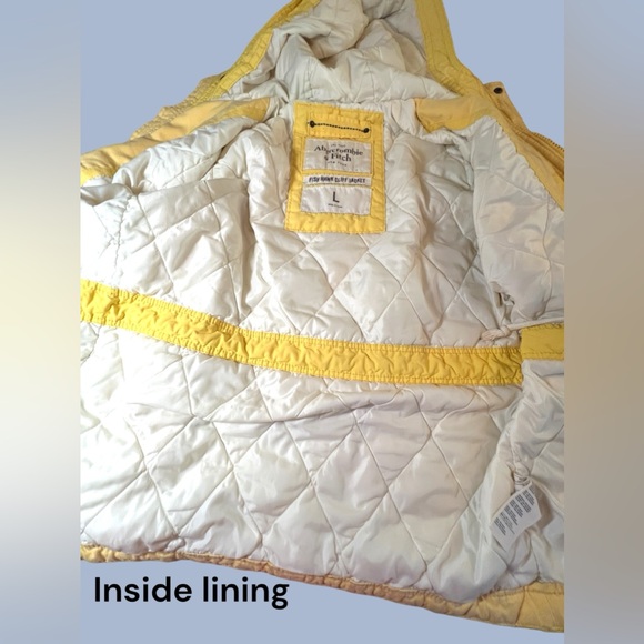 Abercrombie & Fitch, Fish Hawk Cliff Jacket, Yellow & White, Unisex, Large - Picture 5 of 16